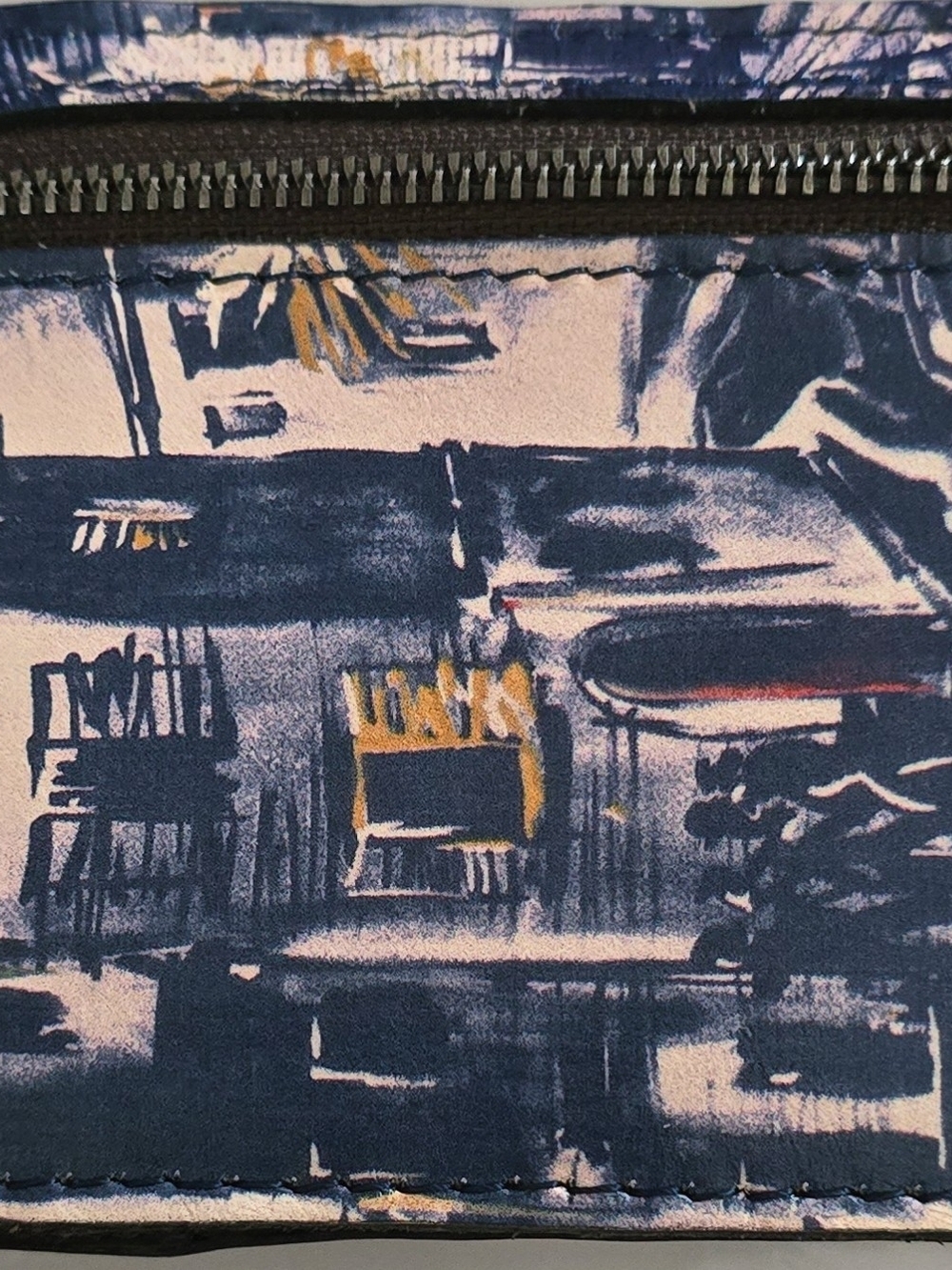 Patricia Nash Blue Multi Painted Canal Crossbody Phone Bag - Picture 4 of 6